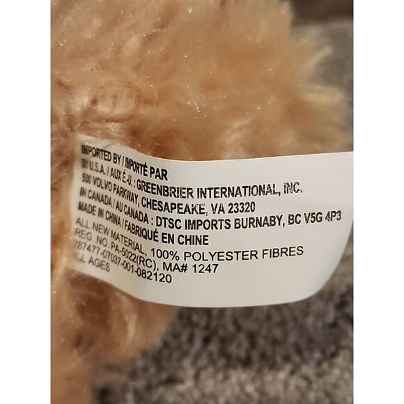 NWT Fuzzy Friends Plush 8 Inch Light Brown Teddy Bear Stuffed Animal Toy - Picture 8 of 10
